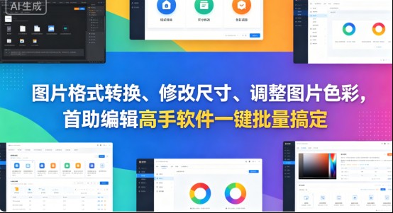 首助编辑高手图片批量转换格式教程：一键处理JPG PNG WebP