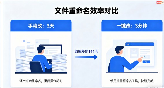 几千个文件要重命名，手动改三天还是一键改三分钟？